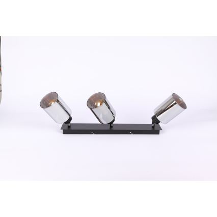 Globo - Φωτιστικό σποτ 3xE27/15W/230V μαύρο