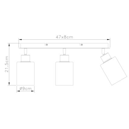 Globo - Φωτιστικό σποτ 3xE27/15W/230V μαύρο