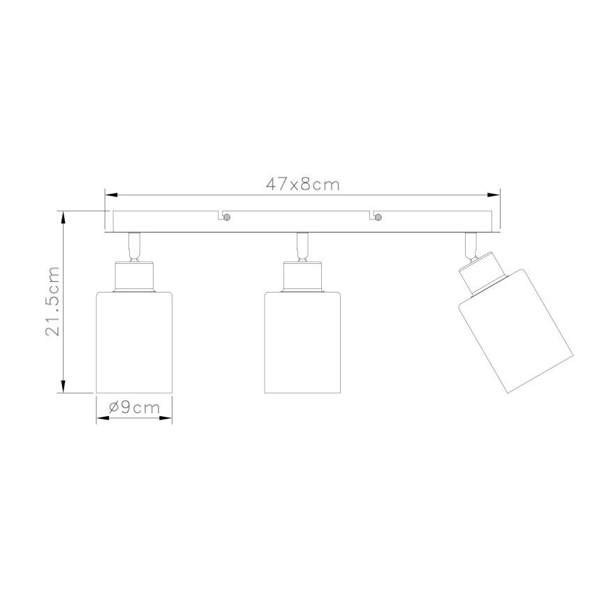 Globo - Φωτιστικό σποτ 3xE27/15W/230V μαύρο