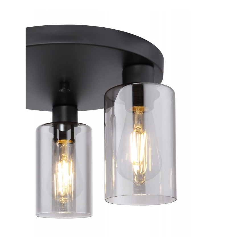 Globo - Φωτιστικό οροφής 3xE27/60W/230V μαύρο