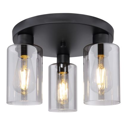 Globo - Φωτιστικό οροφής 3xE27/60W/230V μαύρο