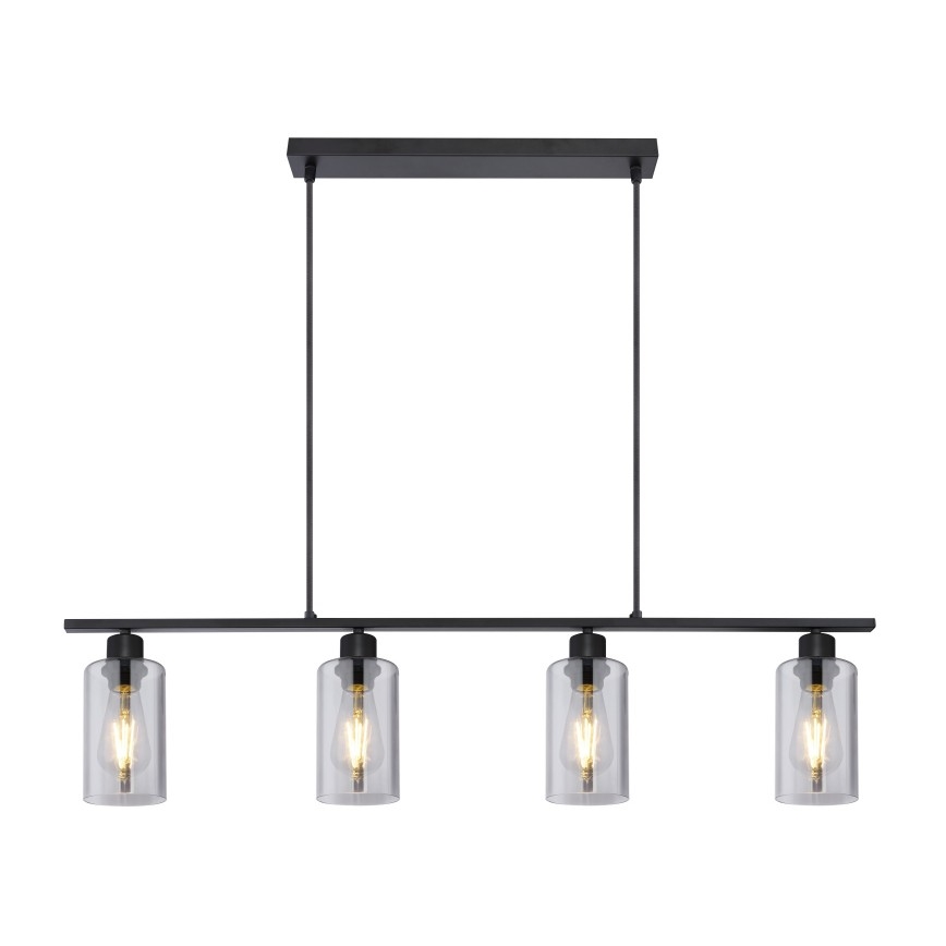 Globo - Κρεμαστό φωτιστικό οροφής 4xE27/60W/230V μαύρο