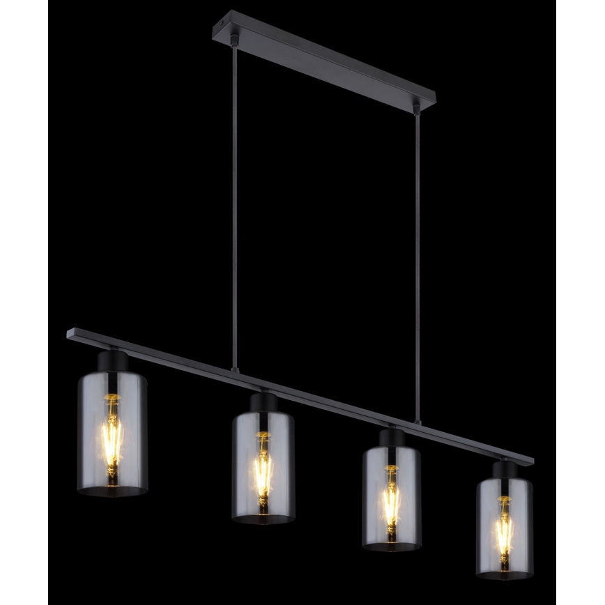 Globo - Κρεμαστό φωτιστικό οροφής 4xE27/60W/230V μαύρο