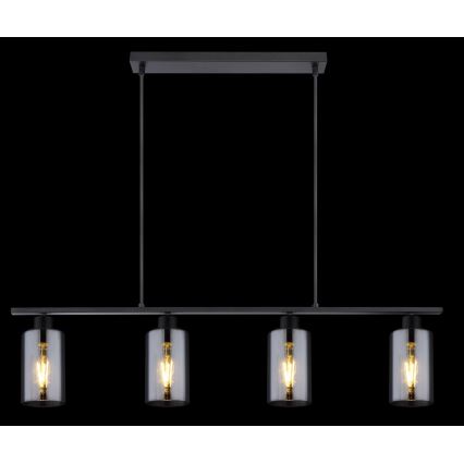 Globo - Κρεμαστό φωτιστικό οροφής 4xE27/60W/230V μαύρο