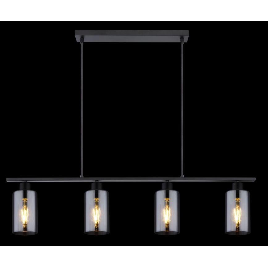 Globo - Κρεμαστό φωτιστικό οροφής 4xE27/60W/230V μαύρο