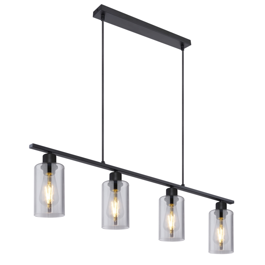Globo - Κρεμαστό φωτιστικό οροφής 4xE27/60W/230V μαύρο