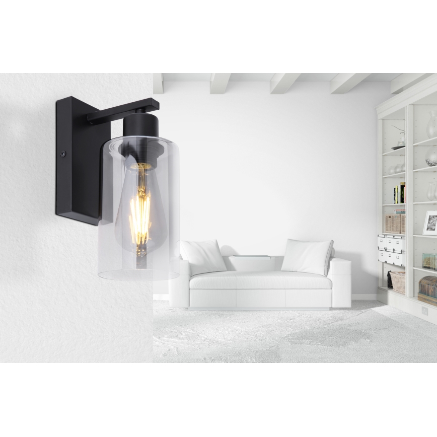 Globo - Φωτιστικό τοίχου 1xE27/60W/230V μαύρο