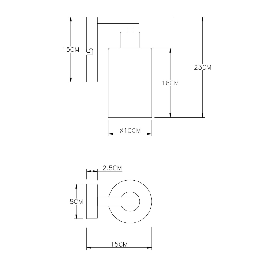 Globo - Φωτιστικό τοίχου 1xE27/60W/230V μαύρο