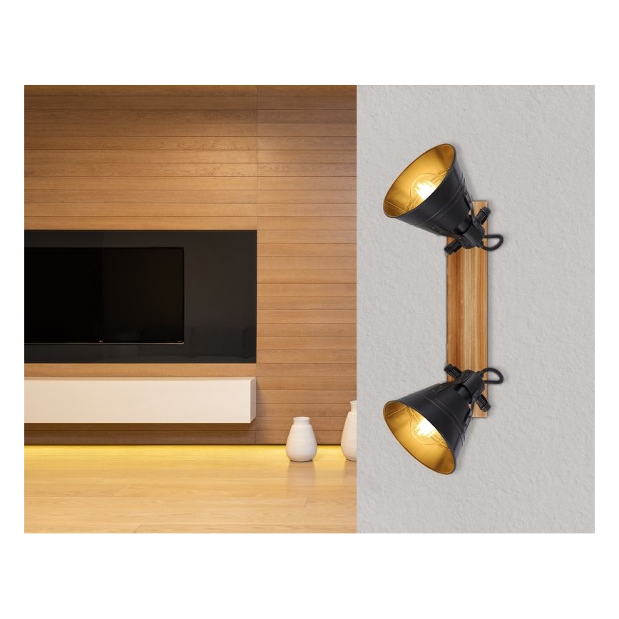 Globo - Φωτιστικό σποτ 2xE27/60W/230V έλατο