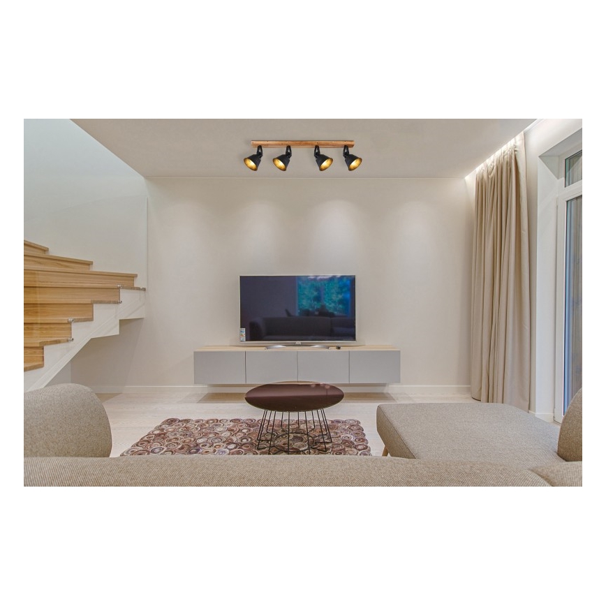 Globo - Φωτιστικό σποτ 4xE27/60W/230V έλατο