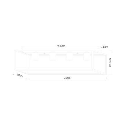 Globo - Φωτιστικό οροφής 4xE27/60W/230V