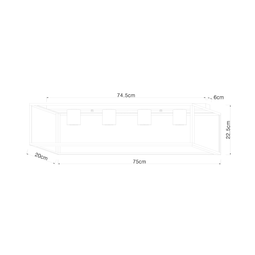 Globo - Φωτιστικό οροφής 4xE27/60W/230V