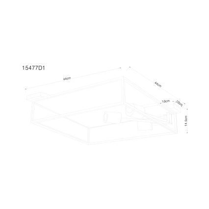 Globo - Φωτιστικό οροφής 3xE27/60W/230V