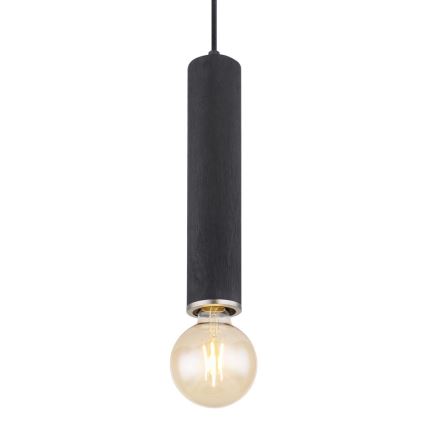 Globo - Κρεμαστό φωτιστικό οροφής 1xE27/60W/230V μαύρο ξύλο