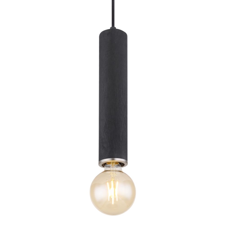 Globo - Κρεμαστό φωτιστικό οροφής 1xE27/60W/230V μαύρο ξύλο