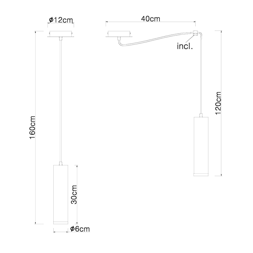 Globo - Κρεμαστό φωτιστικό οροφής 1xE27/60W/230V μαύρο ξύλο