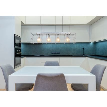 Globo 15530Z-4H - Κρεμαστό φωτιστικό οροφής MERRIL 4xE27/60W/230V