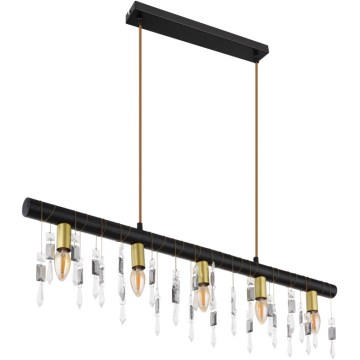 Globo 15532-5HB - Κρεμαστό φωτιστικό με καλώδιο KIRA 5xE14/40W/230V μαύρο