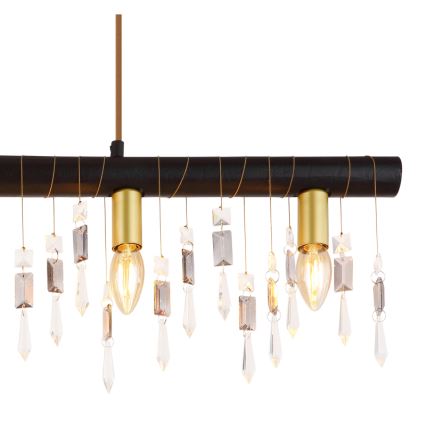Globo 15532-5HB - Κρεμαστό φωτιστικό με καλώδιο KIRA 5xE14/40W/230V μαύρο