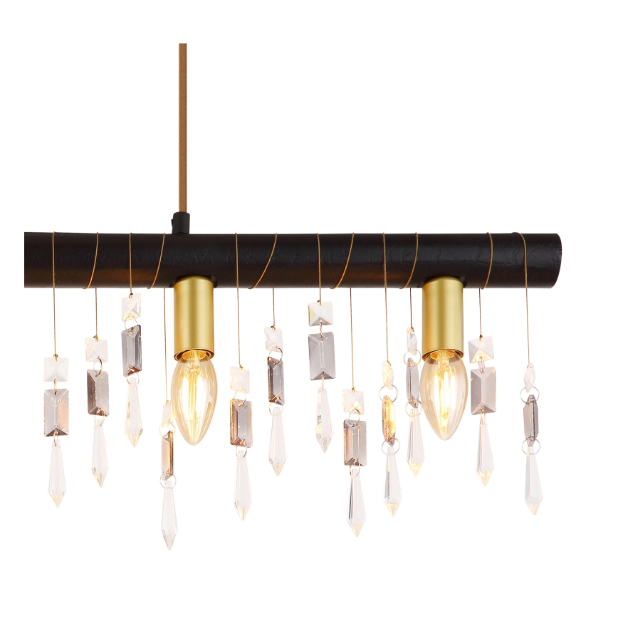 Globo 15532-5HB - Κρεμαστό φωτιστικό με καλώδιο KIRA 5xE14/40W/230V μαύρο