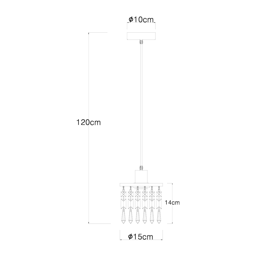 Globo 15533H - Κρεμαστό φωτιστικό οροφής COMMA 1xE27/40W/230V