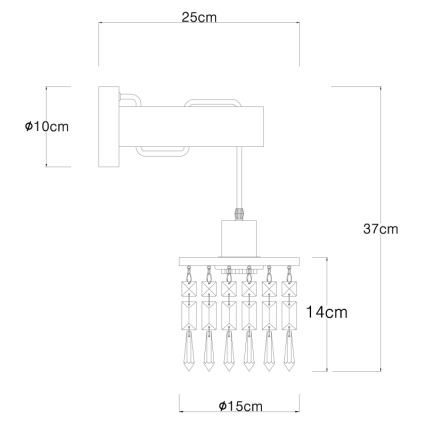 Globo 15533W - Φωτιστικό τοίχου COMMA 1xE27/40W/230V