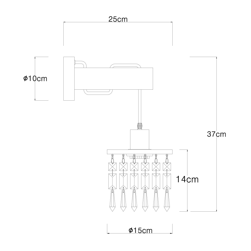 Globo 15533W - Φωτιστικό τοίχου COMMA 1xE27/40W/230V