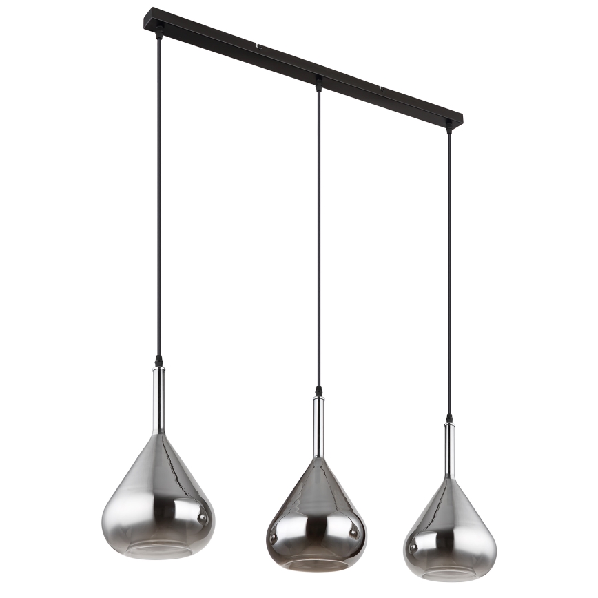 Globo - Κρεμαστό φωτιστικό οροφής 3xE27/60W/230V μαύρο