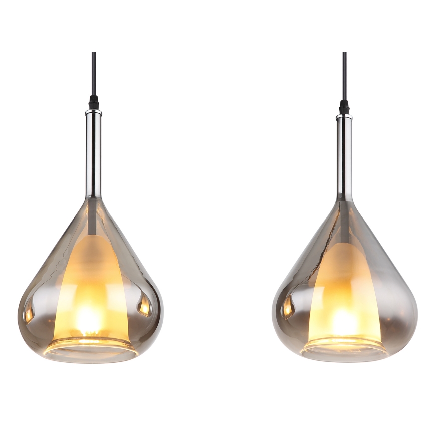 Globo - Κρεμαστό φωτιστικό οροφής 3xE27/60W/230V μαύρο
