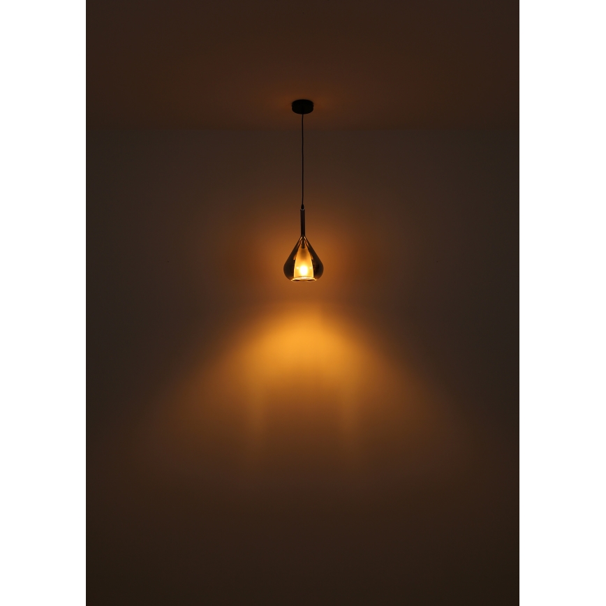 Globo - Κρεμαστό φωτιστικό οροφής 1xE27/60W/230V διάμετρος 20 cm μαύρο