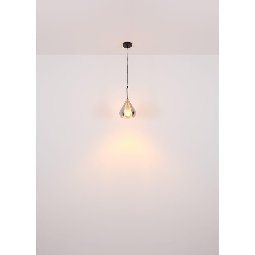 Globo - Κρεμαστό φωτιστικό οροφής 1xE27/60W/230V διάμετρος 20 cm μαύρο