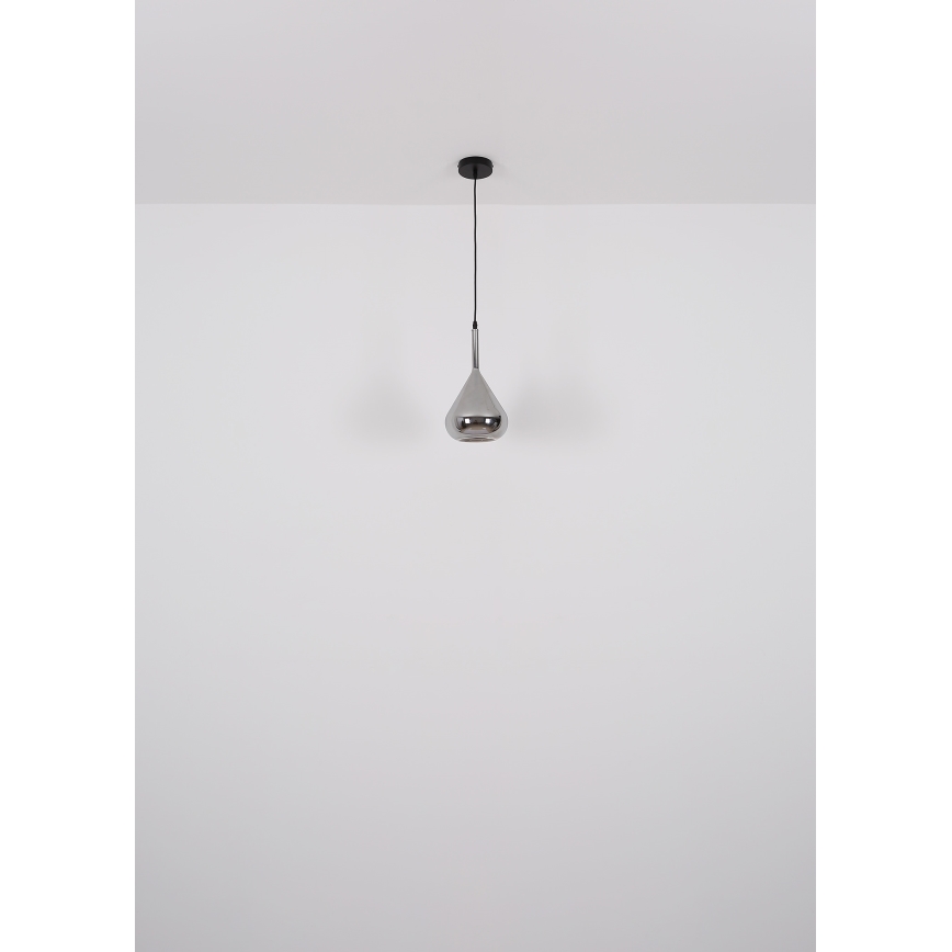 Globo - Κρεμαστό φωτιστικό οροφής 1xE27/60W/230V διάμετρος 20 cm μαύρο