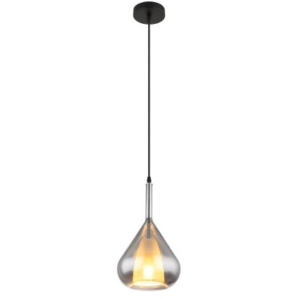 Globo - Κρεμαστό φωτιστικό οροφής 1xE27/60W/230V διάμετρος 20 cm μαύρο