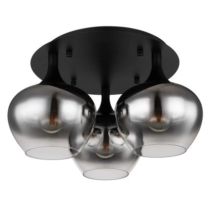 Globo - Πλαφονιέρα οροφής 3xE27/40W/230V διάμετρος 45 cm μαύρο