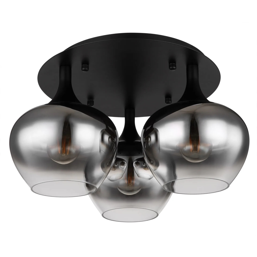 Globo - Πλαφονιέρα οροφής 3xE27/40W/230V διάμετρος 45 cm μαύρο