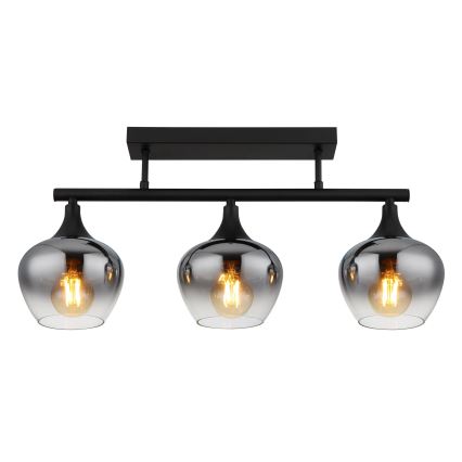 Globo - Πλαφονιέρα οροφής 3xE27/40W/230V μαύρο