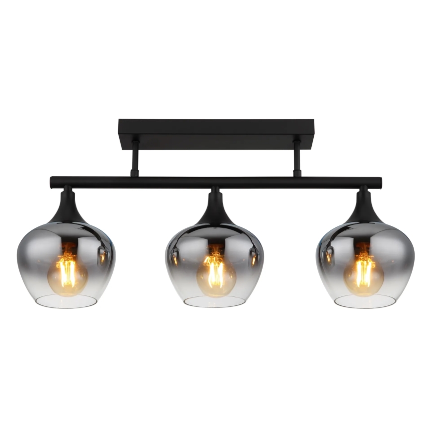 Globo - Πλαφονιέρα οροφής 3xE27/40W/230V μαύρο