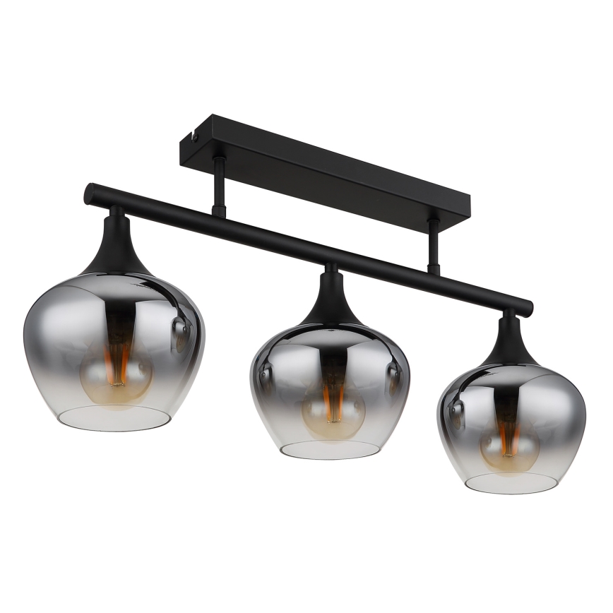 Globo - Πλαφονιέρα οροφής 3xE27/40W/230V μαύρο