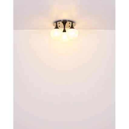 Globo - Πλαφονιέρα οροφής 3xE27/40W/230V ανθρακί