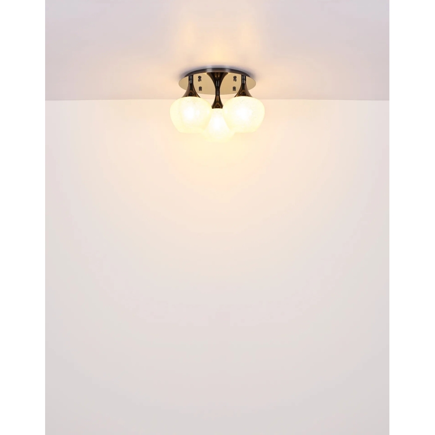 Globo - Πλαφονιέρα οροφής 3xE27/40W/230V ανθρακί
