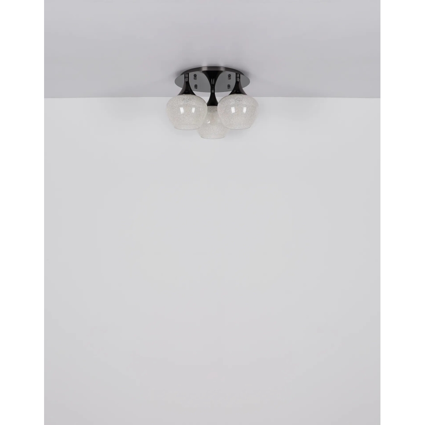 Globo - Πλαφονιέρα οροφής 3xE27/40W/230V ανθρακί