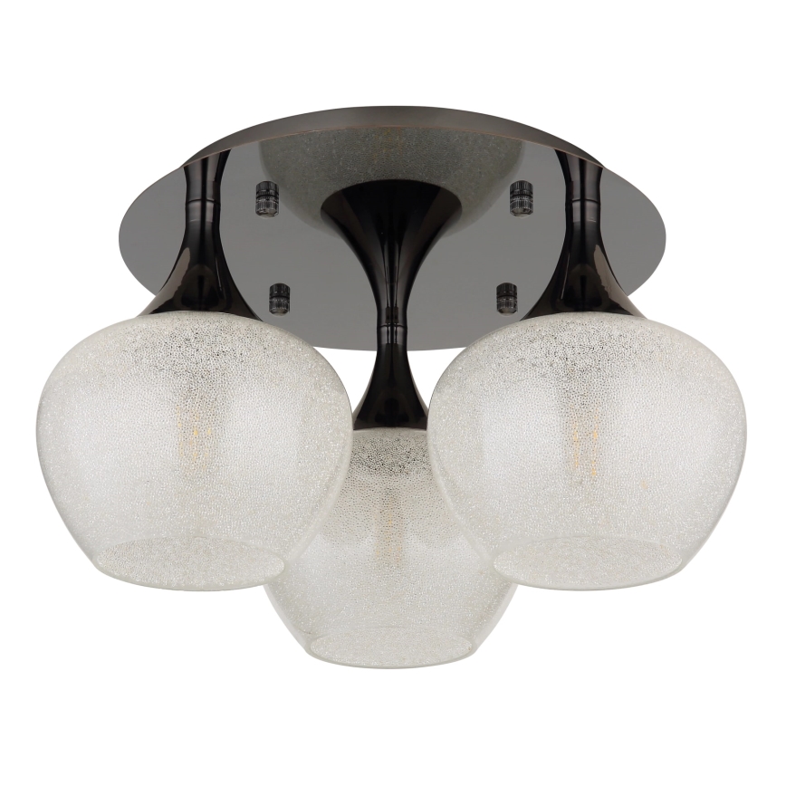 Globo - Πλαφονιέρα οροφής 3xE27/40W/230V ανθρακί