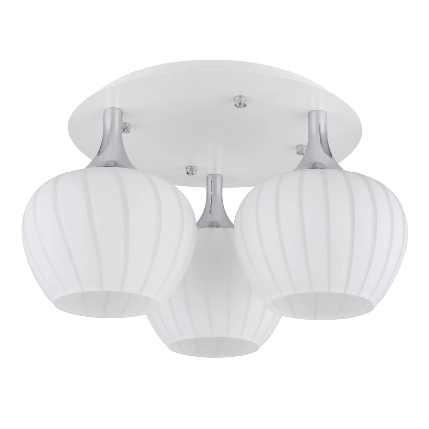 Globo - Πλαφονιέρα οροφής 3xE27/40W/230V λευκό