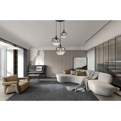 Globo - Κρεμαστό φωτιστικό οροφής 3xE27/40W/230V διάμετρος 48 cm μαύρο