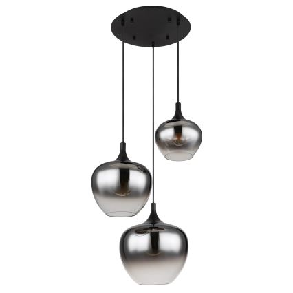 Globo - Κρεμαστό φωτιστικό οροφής 3xE27/40W/230V διάμετρος 48 cm μαύρο