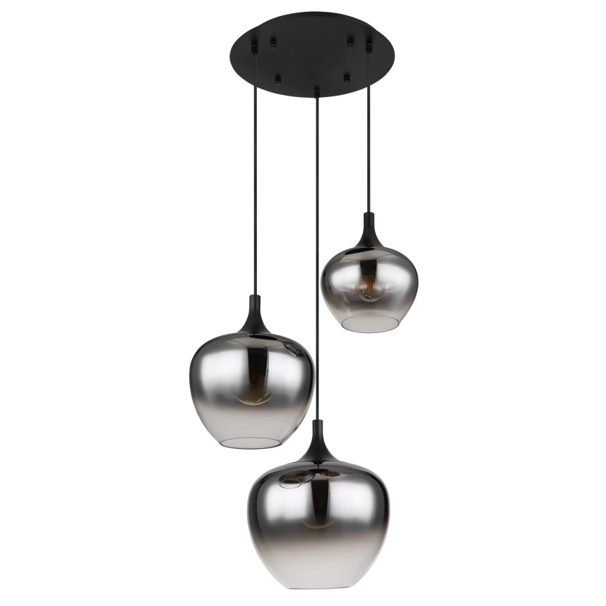 Globo - Κρεμαστό φωτιστικό οροφής 3xE27/40W/230V διάμετρος 48 cm μαύρο