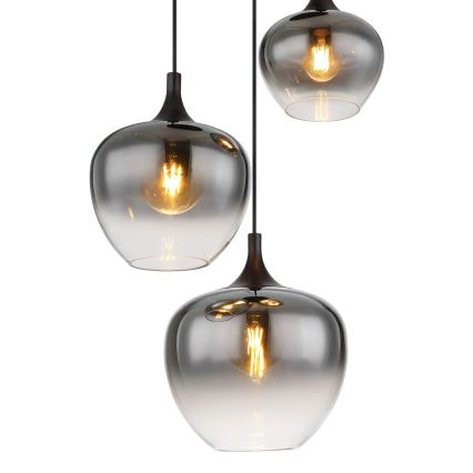 Globo - Κρεμαστό φωτιστικό οροφής 3xE27/40W/230V διάμετρος 48 cm μαύρο