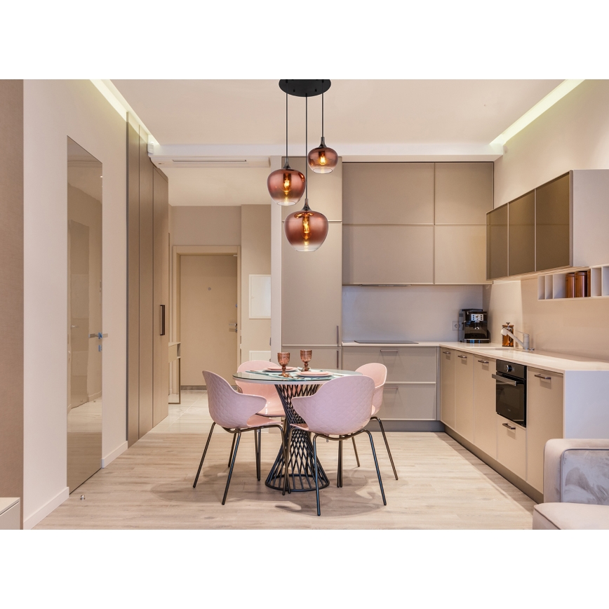 Globo - Κρεμαστό φωτιστικό οροφής 3xE27/40W/230V χαλκός
