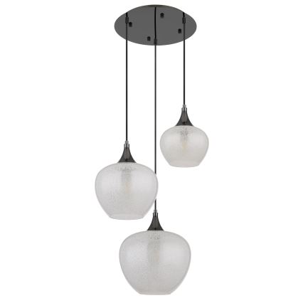 Globo - Κρεμαστό φωτιστικό οροφής 3xE27/40W/230V λευκό/ανθρακί
