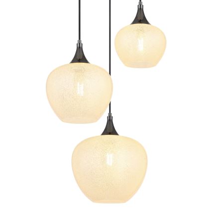 Globo - Κρεμαστό φωτιστικό οροφής 3xE27/40W/230V λευκό/ανθρακί